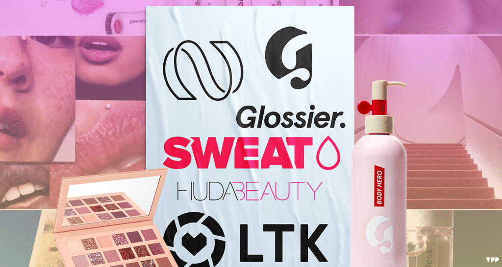 Most successful influencer brands: Glossier, SWEAT, Huda Beauty, LTK